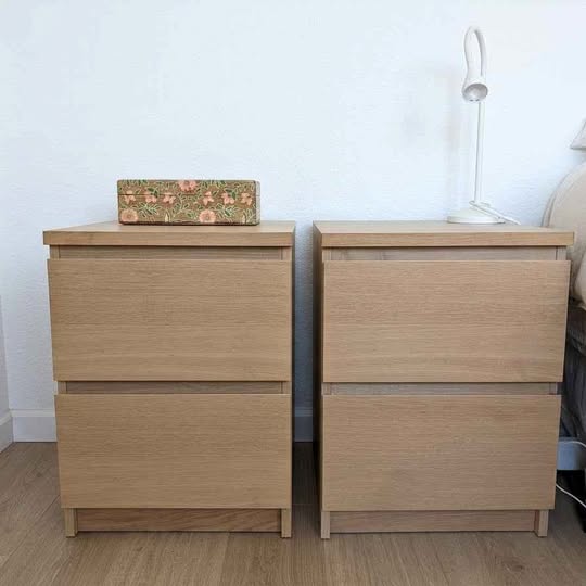 MOVING SALE! Pair of IKEA Storklinta 2-Drawer Nightstands (Set of 2) – 18 7/8"W x 19 5/8"D x 20 7/8"